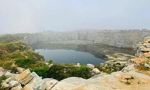 Dodda Ayur is an abandoned quarry whose basin filled up with monsoonal rains and turned into a lake