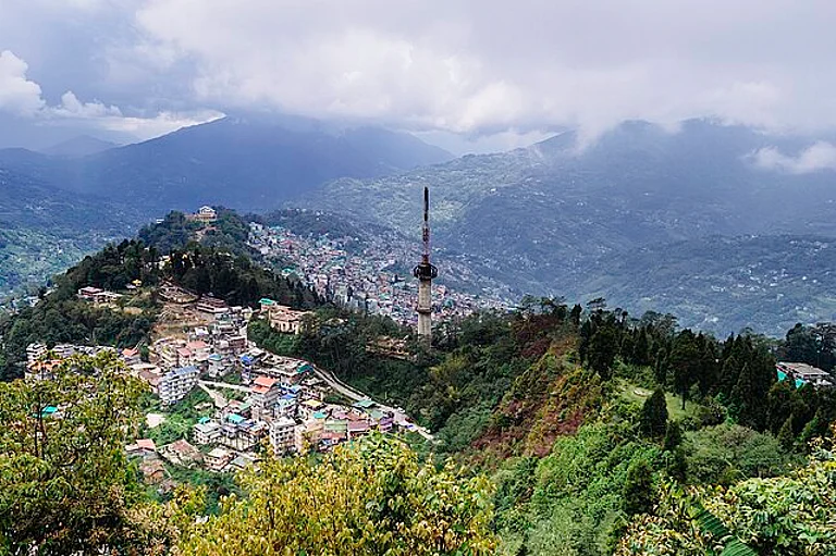View of Gangtok from Ganesh tok - Subhrajyoti07/Wikimedia Commons