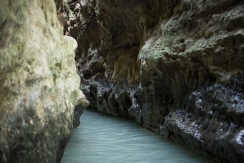 The narrow pocket inside Robbers' Cave