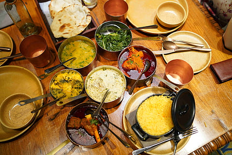 An assortment of Kashmiri food