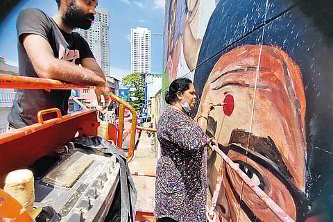 Street art in Sri Lanka by Fearless Collective