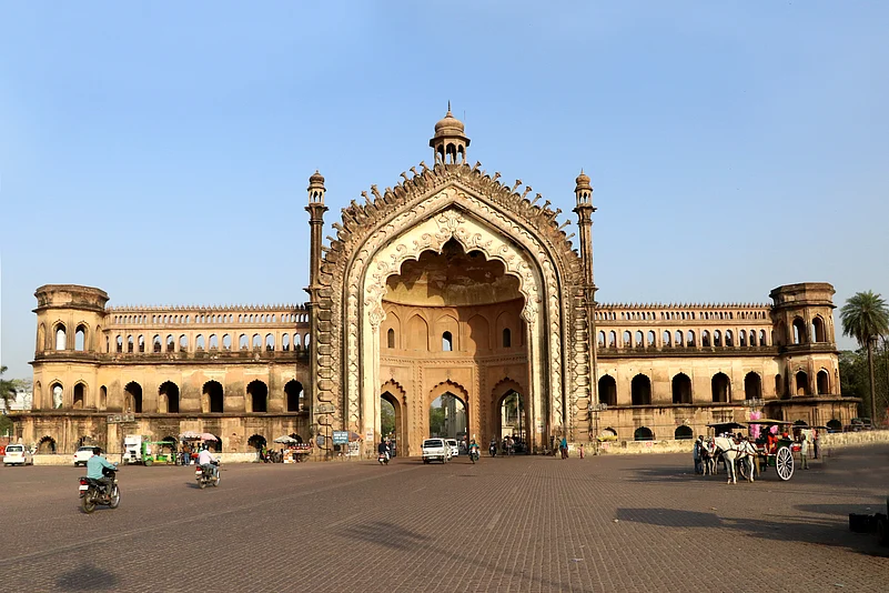 A 60-foot-tall gateway in Lucknow, the Rumi Darwaza