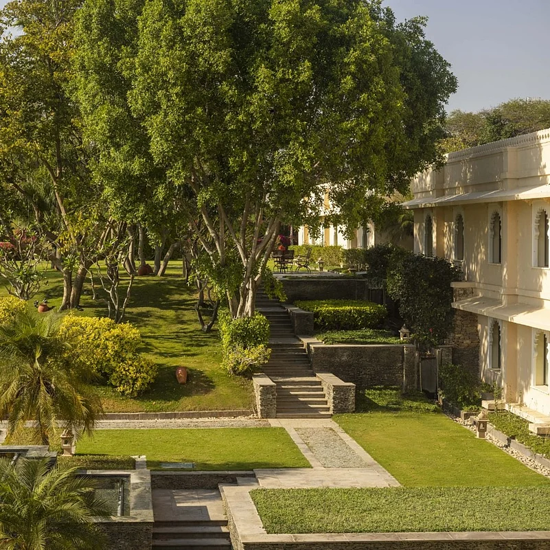 The Trident Udaipur is in the same compound as the Oberoi Udaivilas
