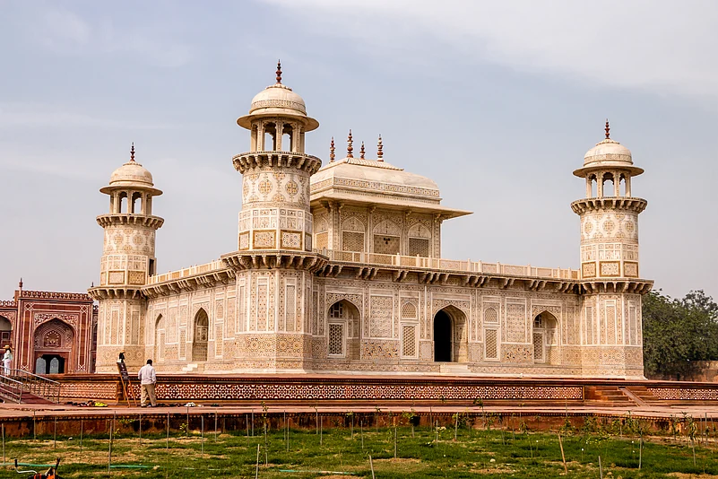 Originally a red sandstone building the Tomb Of Itimad-ud-Daulah was redesigned into a creation of white marble