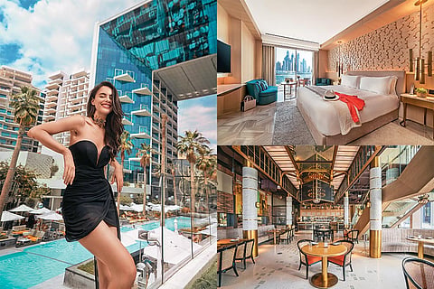 Clockwise from left: FIVE Palm Jumeirah has exclusive offerings for women guests; inside the Luxe Sea View room; relish gourmet Italian dishes at Cinque