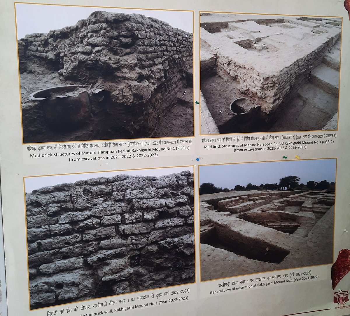 Pictures of the various mounds at the site