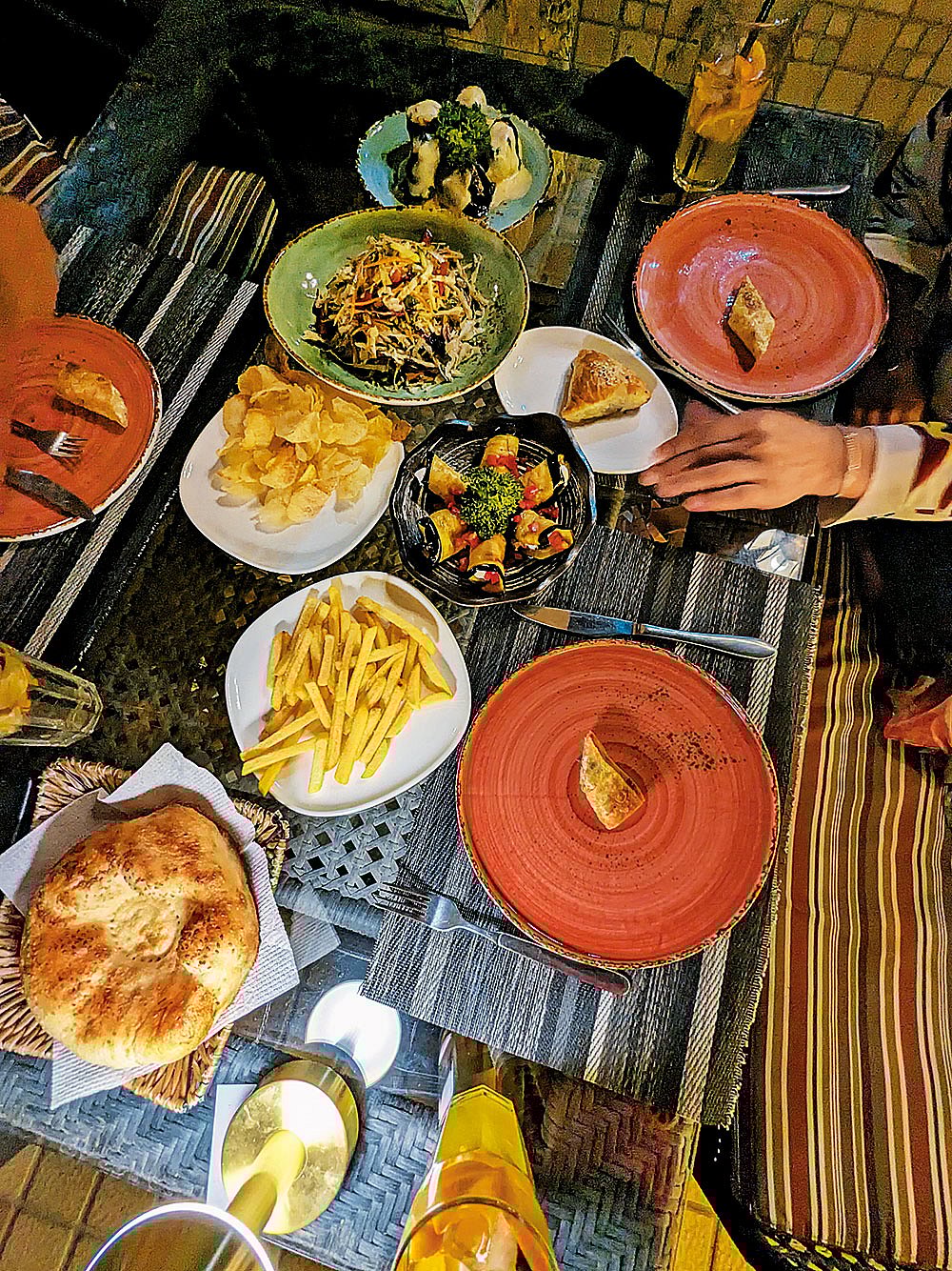 Uzbeki dishes at one of Samarkand’s best restaurants, Platan