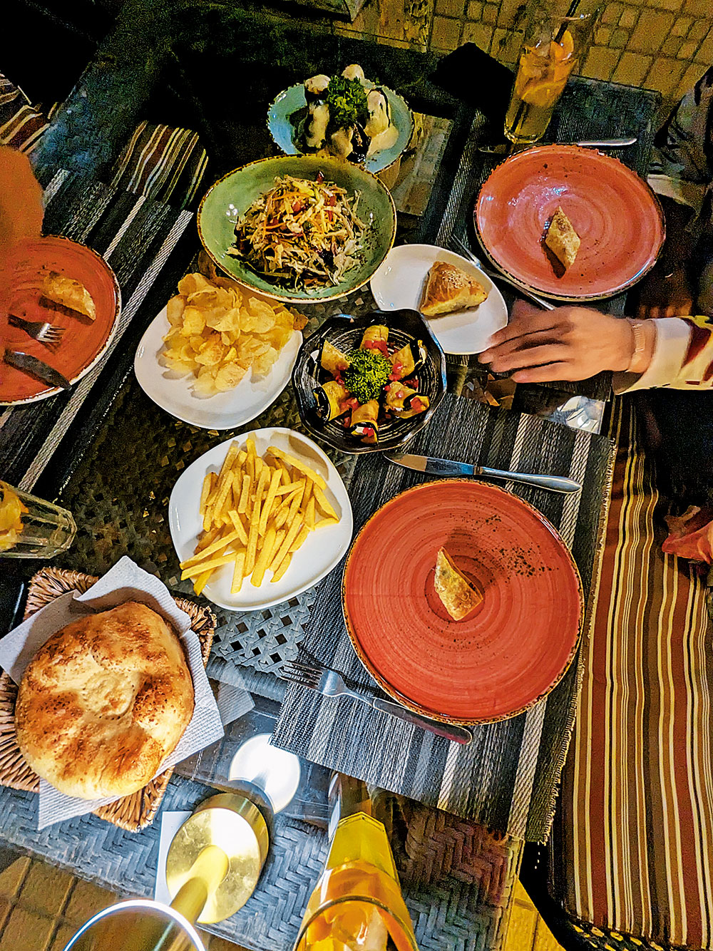 Uzbeki dishes at one of Samarkand’s best restaurants, Platan