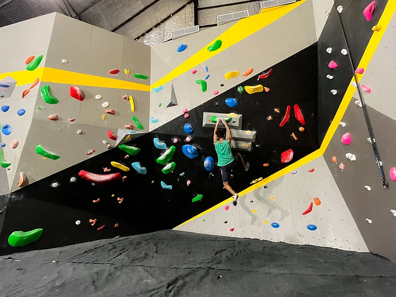 At the boulder section Climb City