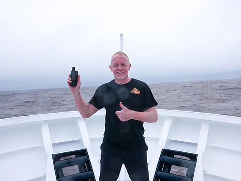 Brown verifying the location of Point Nemo