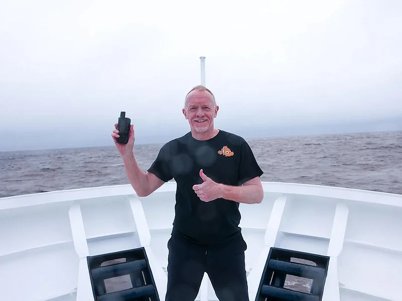 Brown verifying the location of Point Nemo