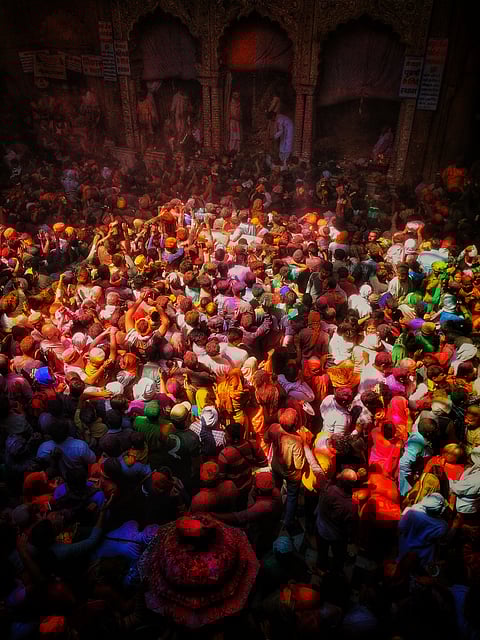 Holi celebrations in Mathura