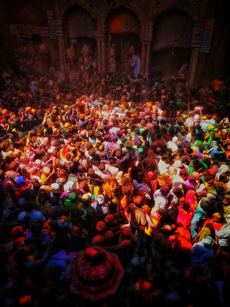 Holi celebrations in Mathura