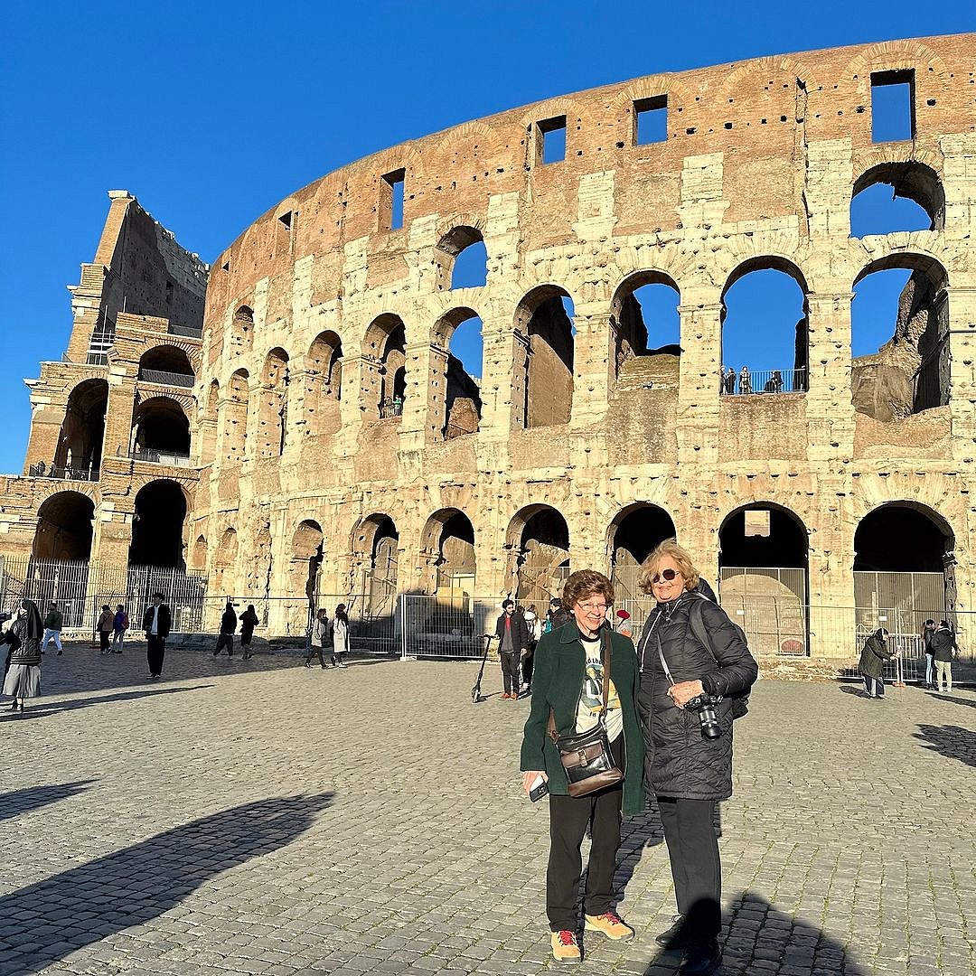 The duo at Colosseum, Italy