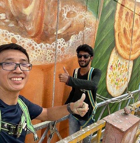 It took Chong and an assistant nine days for the mural to be completed