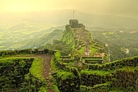 View of the Pratapgarh Fort located near Mahabaleshwar