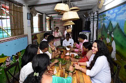 The interior of the Ajam Emba restaurant