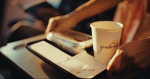 The airline leverages classic gourmet packaging to offer precise information on nutritional value