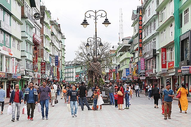 M G Road in Gangtok