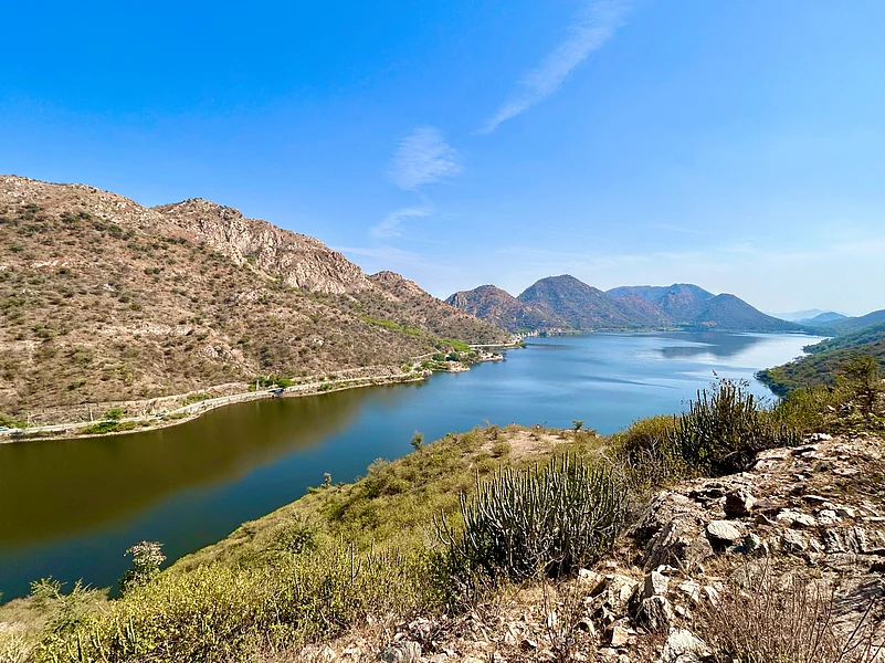 Lake flowing through the Bahubali Hills