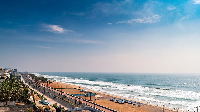 A view of the Ramakrishna Beach