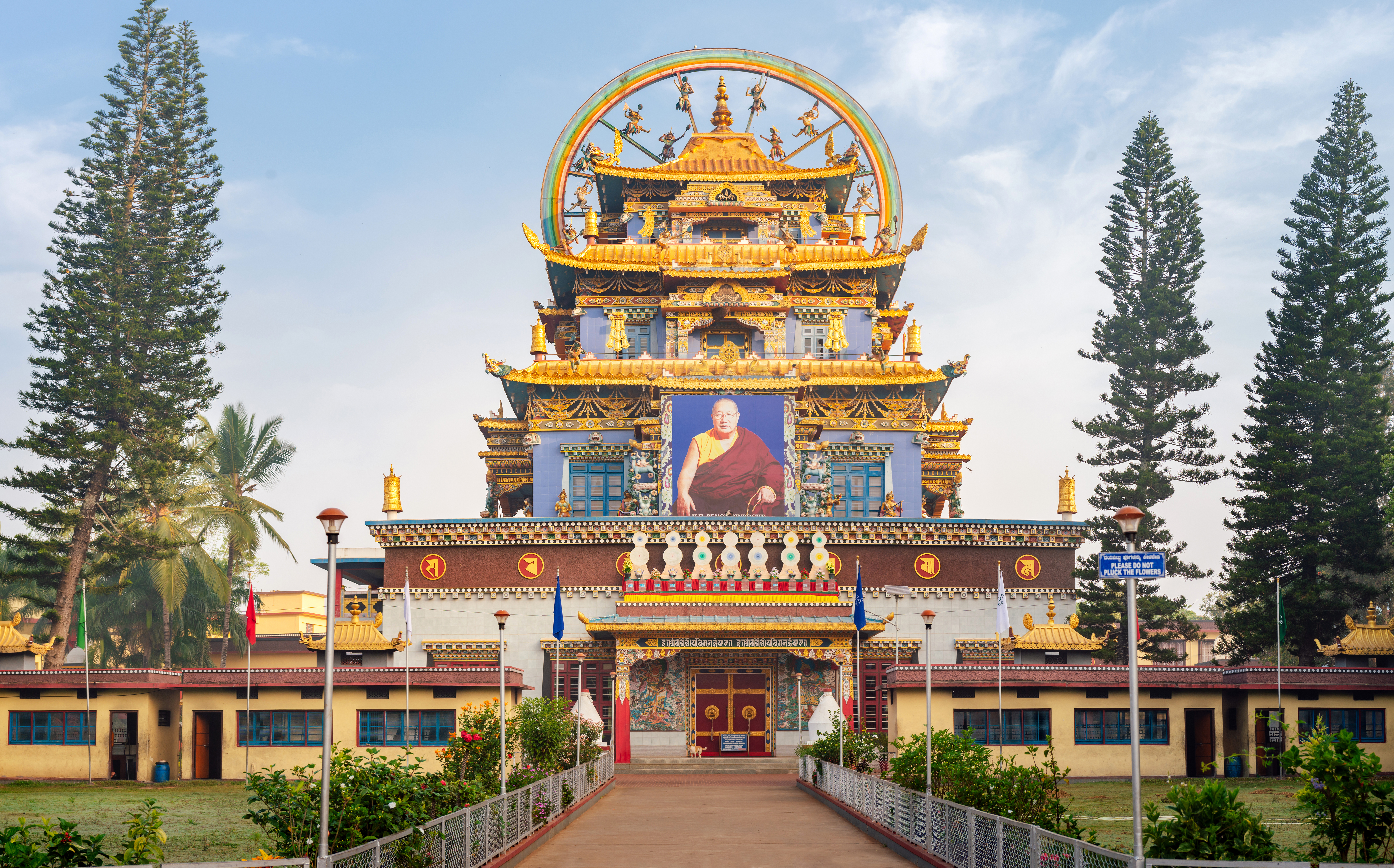 The Golden Temple, also known as the Namdroling Monastery, in Coorg