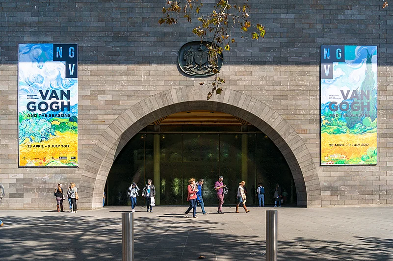 The entrance to the National Gallery of Victoria