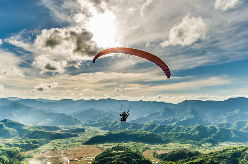 Paragliding is a fairly newly introduced adventure sport in Mizoram