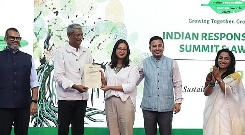 Ahana Gurung (in white shirt) at Outlook’s Responsible Tourism Summit and Awards 2024