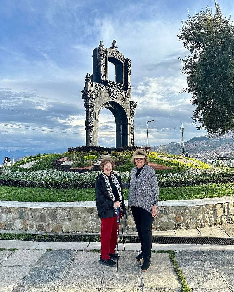 The travelling grannies infront of Mirador Killi Killi, Bolivia