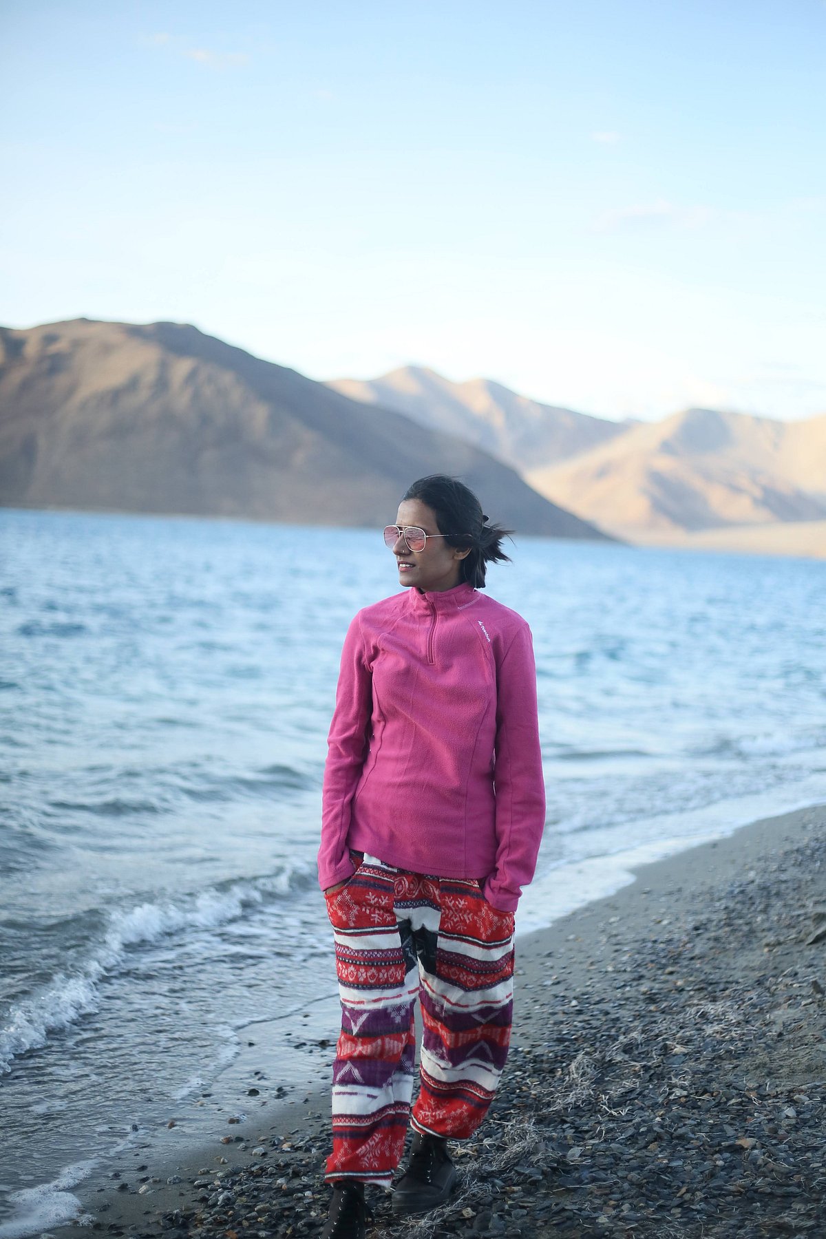 Camping at Pangong Tso in Ladakh after completing a 3000km bike ride from Bengaluru