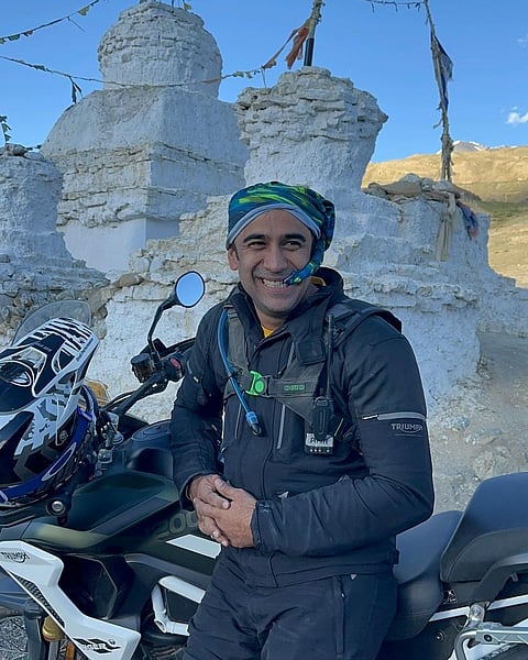 Biking in the mountains