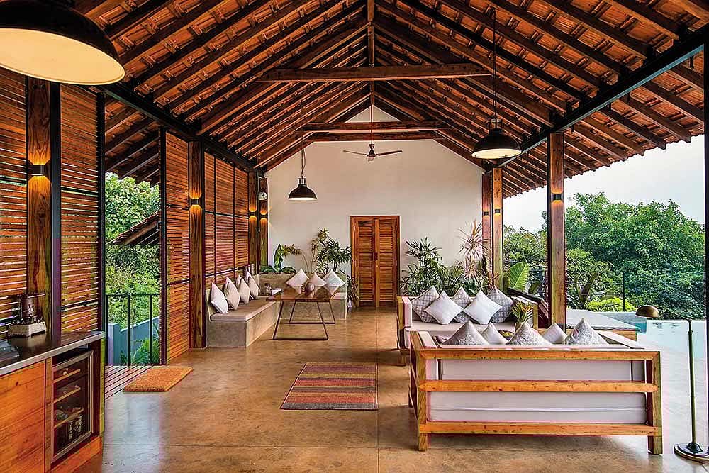 Coco Shambhala features villas with open air living pavilions 