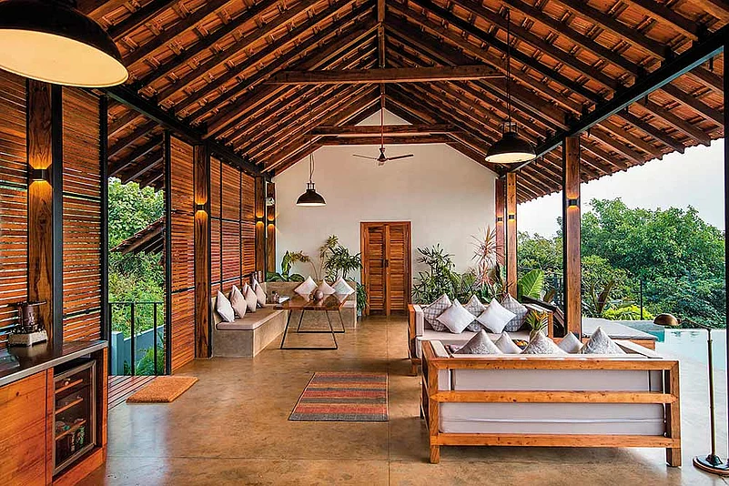 Coco Shambhala features villas with open air living pavilions