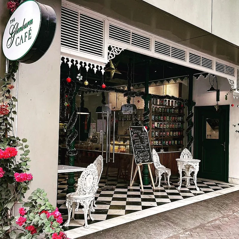 The cafe decor will transport you to a tea room in Europe