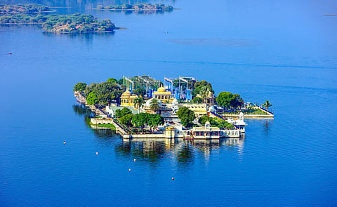 Jag Mandir is a palace built on an island in the Lake Pichola