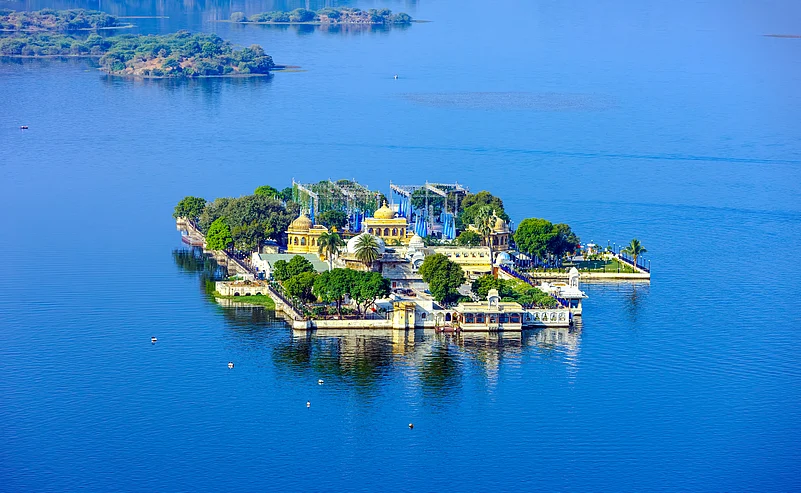 Jag Mandir is a palace built on an island in the Lake Pichola