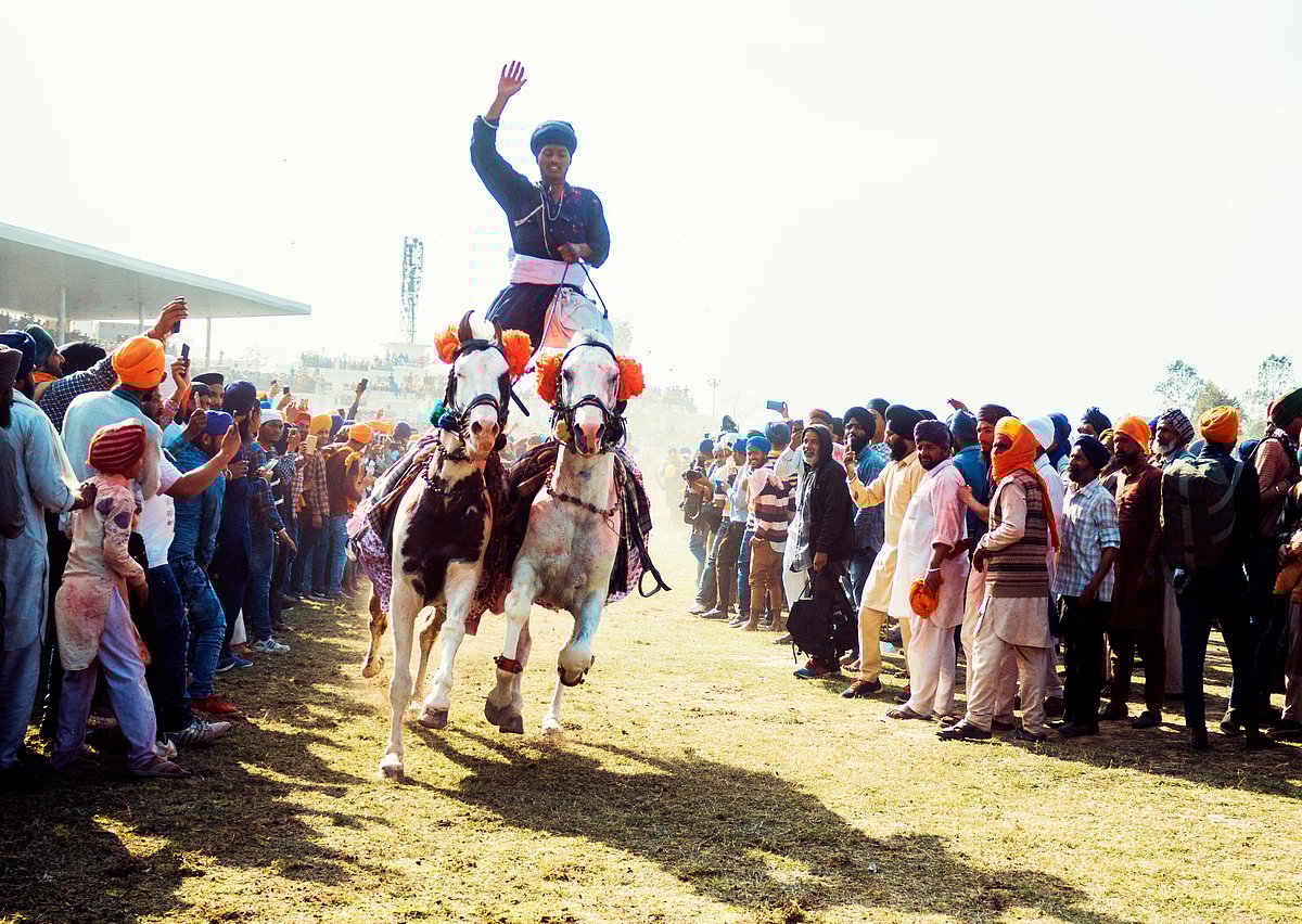 A glimpse of the annual fair of Hola Mohalla celebrations in Anandpur Sahib