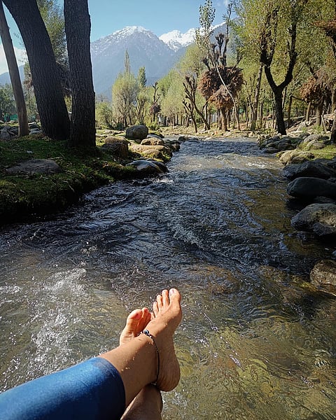 Relaxing in Kashmir
