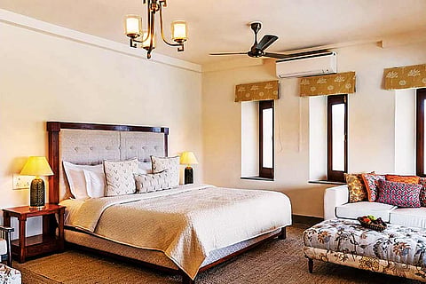The interiors of a villa at Chunda Shikar Oudi, Udaipur