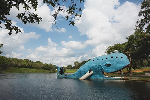 The lake at the Blue Whale on Route 66