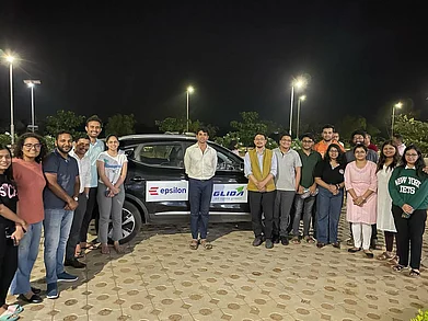 Sushil Reddy : Sushil Reddy (in the centre) posing for a photo following an interactive session with students
