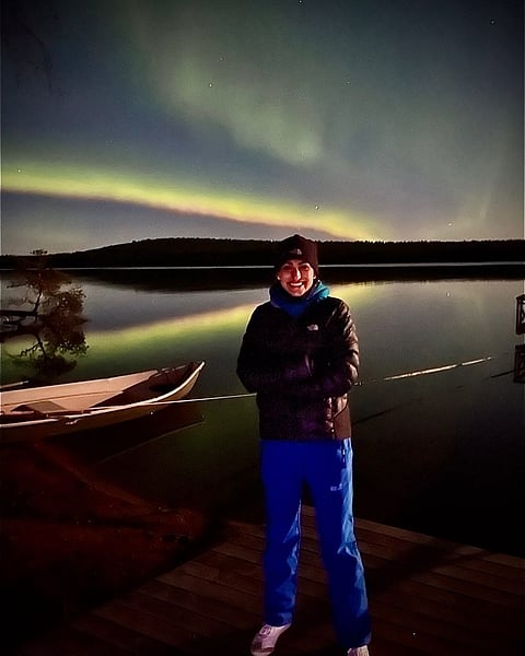 Sait spots the Northern Lights in Finland