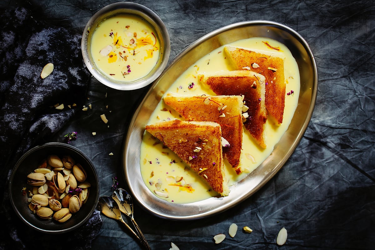 An assortment of delicious Shahi Tukda