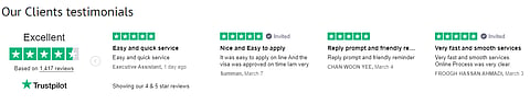 Reviews From HandyVisas Customers