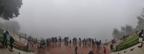 A misty day at Raja's Seat