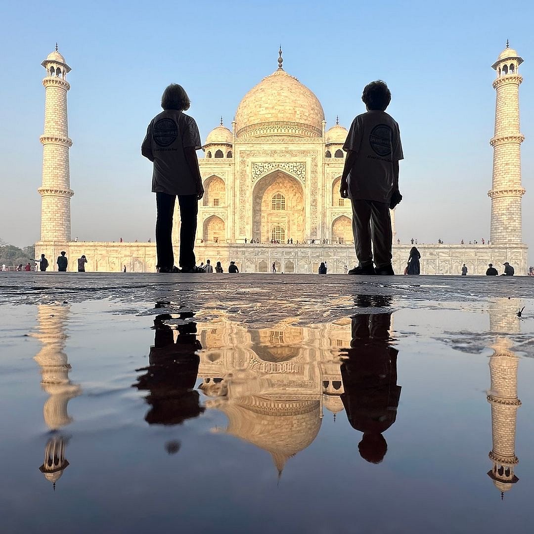 The iconic duo at the Taj Mahal, India