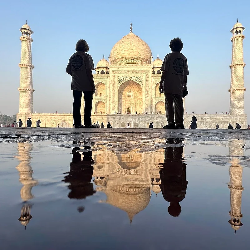 The iconic duo at the Taj Mahal, India