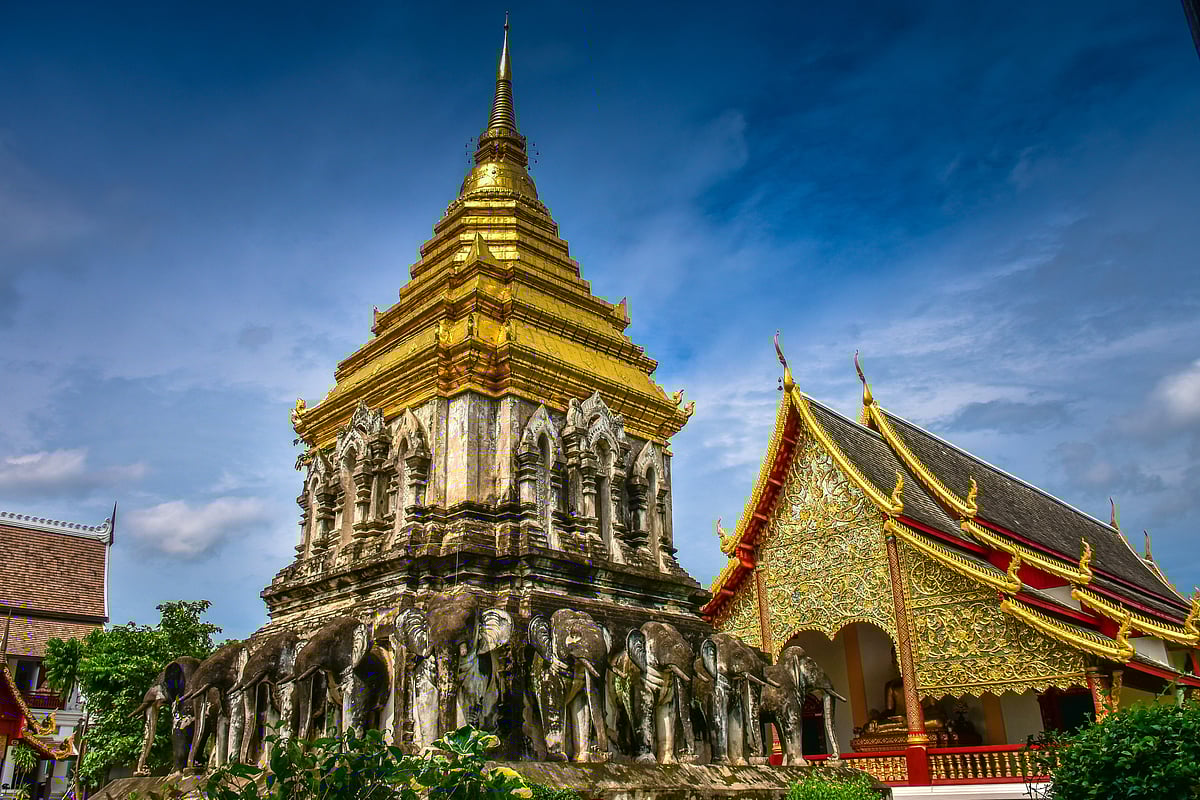 King Mengrai built Wat Chiang Man around 1296 to consecrate his capital