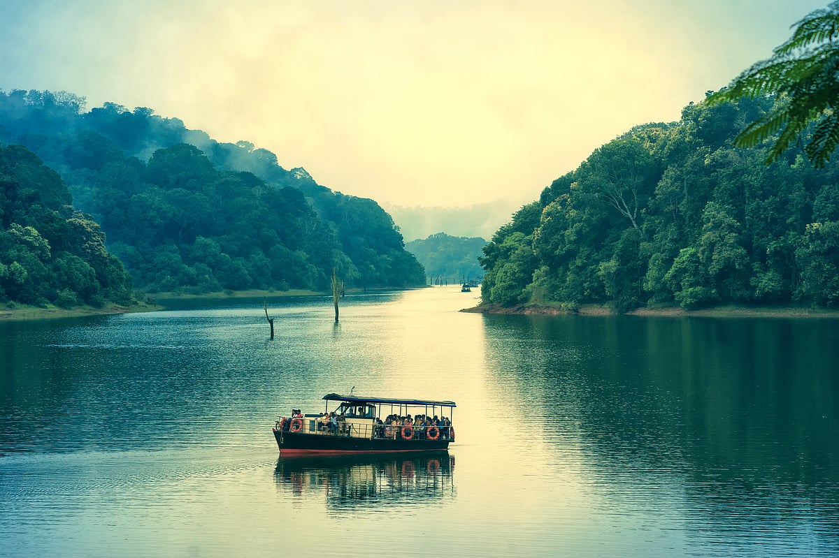 Periyar Lake was formed when the Mullaperiyar Dam was erected in 1895